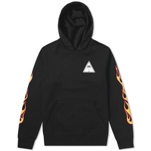 PALMS ANGELS FLAME PRINT HOODIE